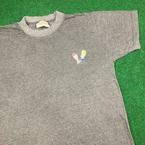 Vintage Beavis And Butthead Shirt Mens M Gray 1998 Embroidered MTV Cartoon 90s